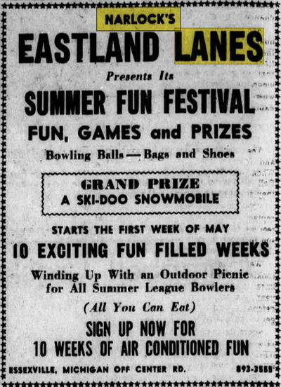 Eastland Bowling Center (Eastland Lanes) - Apr 14 1971 Ad